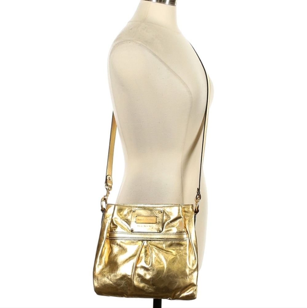 Marc Jacobs Metallic Gold Leather Crossbody Fall Autumn